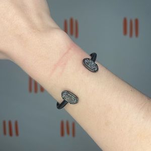 Kendra Scott Elton Bracelet in Gunmetal Multi-Color Drusy